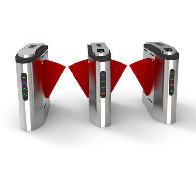 Rs485 Flap Barrier Turnstile Face / Fingerprint / Rfid Card Reader پشتیبانی از یک لانه / دو لانه