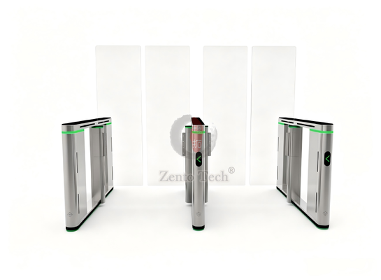زنتو چرخ دنده اتوماتیک دروازه سرعت با 1700mm گلاس مانع LED شاخص برای ساختمان اداری فرودگاه